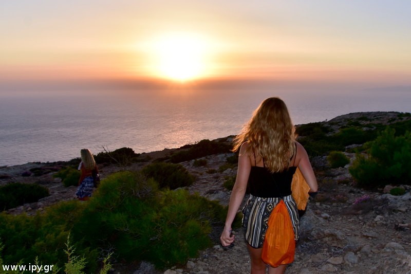 the lighthouse, the Russians and the sunset in Gavdos